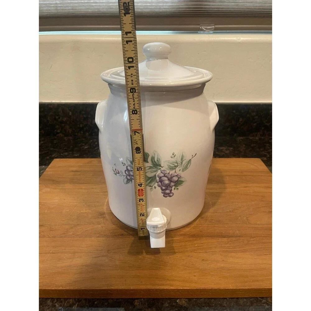 Pfaltzgraff Grapevine Crock Beverage Dispenser with Lid